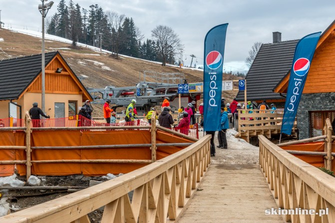 Galeria: Pilsko, Korbielów pierwszy dzień pracy krzesła