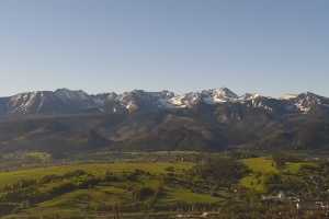 Widok na Tatry z Willi